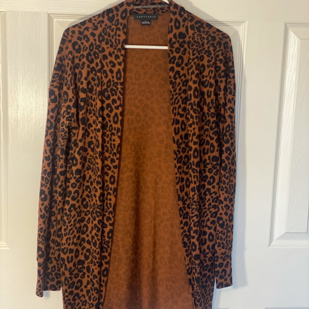 Leopard Print Cardigan Small - Picture 3 of 6